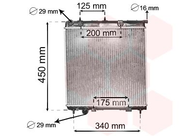 VAN WEZEL Radiaator,mootorijahutus 40002288